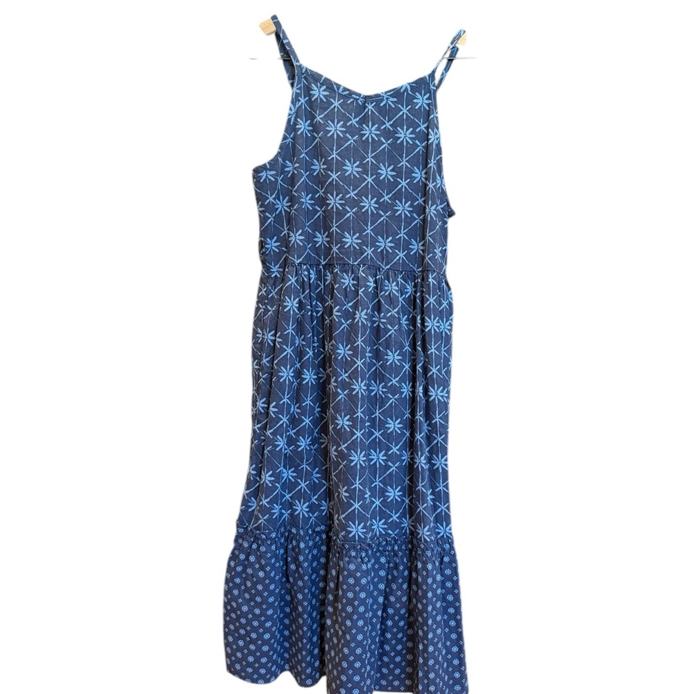 Carters Summer Dress Girls Size 12 Blue Patterned Sleeveless Dress